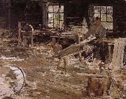 Nikolay Fechin Woodworker-s workshop oil painting reproduction